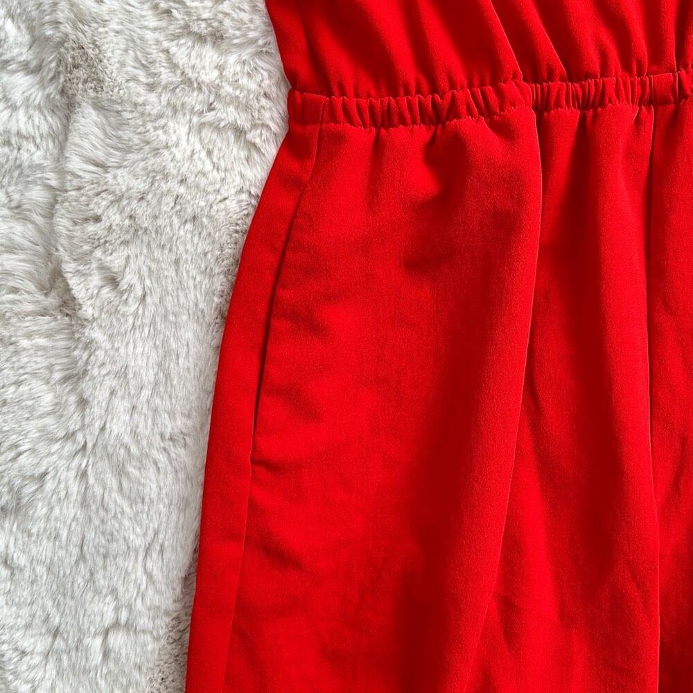 PINKO Daitarn Fluid Crepe Jumpsuit Red Size 2 US - Picture 4 of 11